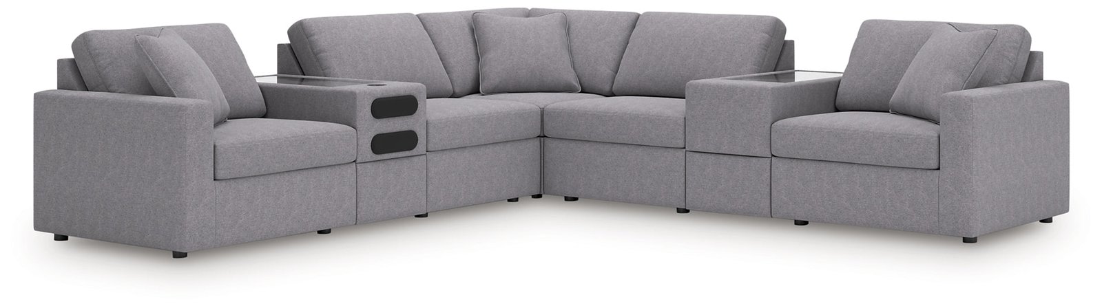 Modmax 7-Piece Balanced Sectional with Audio and Storage Consoles - Image 10