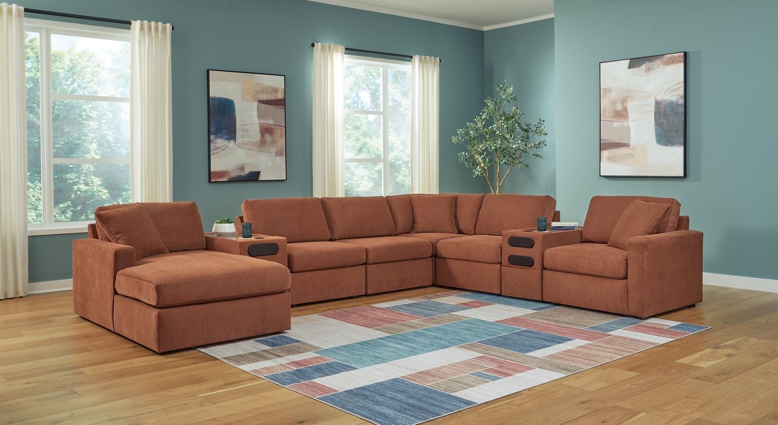 Modmax 8-PC Sectional with Chaise and Audio Consoles - Image 7