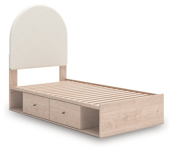 Arloster Twin Upholstered Panel Bed with Storage - Image 4