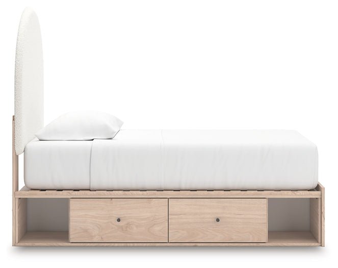 Arloster Twin Upholstered Panel Bed with Storage - Image 9