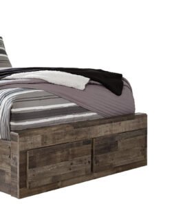 Alternative view of Derekson Full Panel Bed with 6 Storage Drawers with Mirrored Dresser, Chest and Nightstand