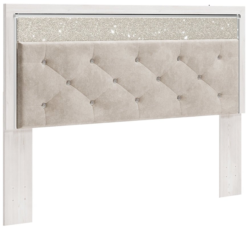 Altyra King Panel Headboard Bed with Mirrored Dresser, Chest and Nightstand - Image 3