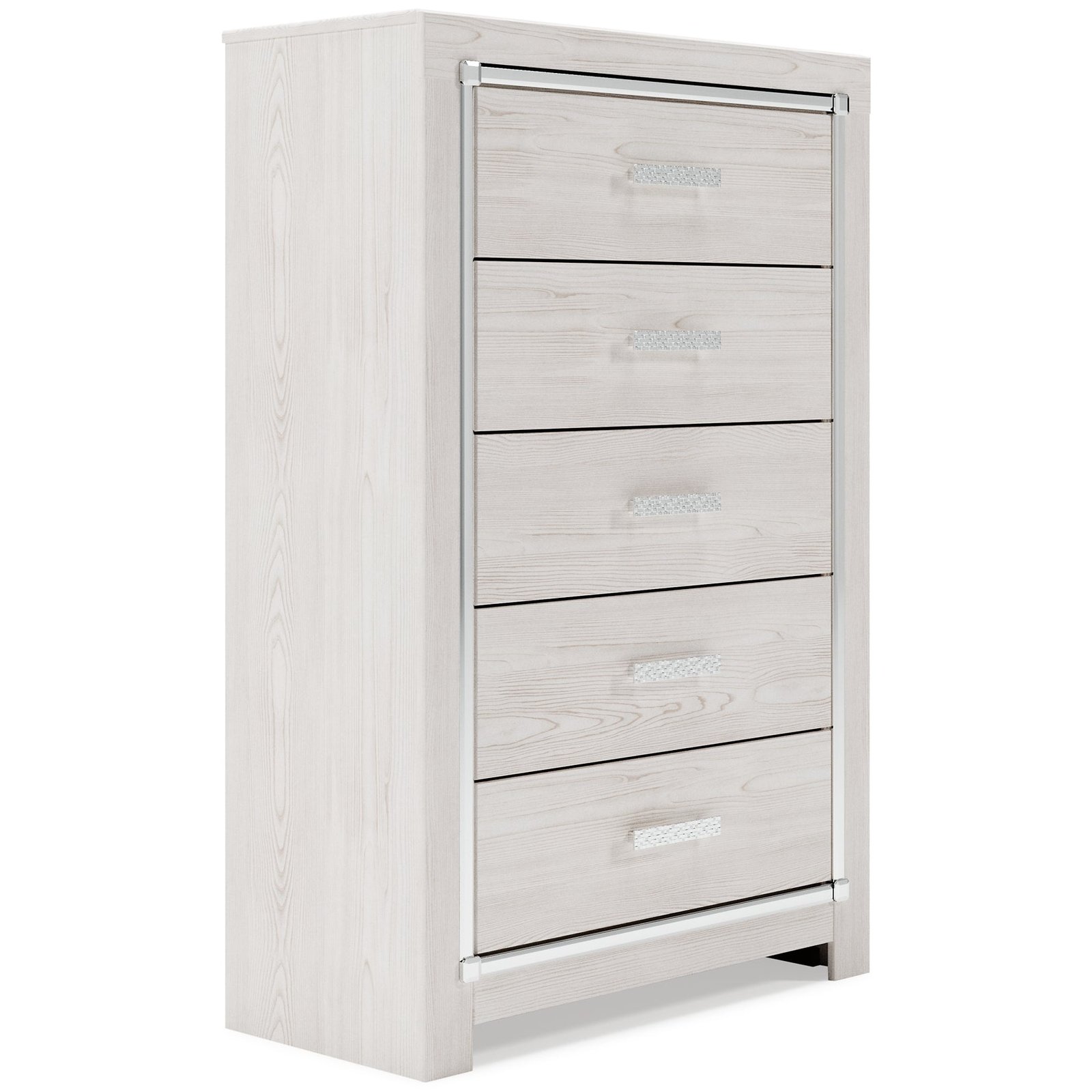 Altyra King Panel Headboard Bed with Mirrored Dresser, Chest and Nightstand - Image 4