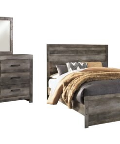 Wynnlow Queen Panel Bed with Mirrored Dresser