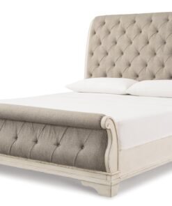 Alternative view of Realyn Queen Sleigh Bed with Mirrored Dresser, Chest and Nightstand