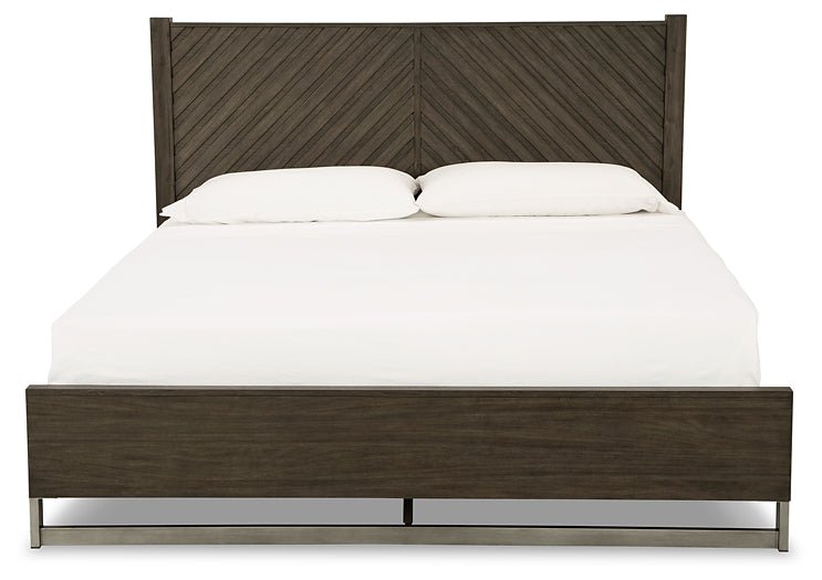 Arkenton King Panel Bed with Mirrored Dresser, Chest and Nightstand - Image 6