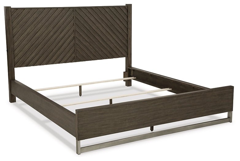 Arkenton King Panel Bed with Mirrored Dresser, Chest and Nightstand - Image 5