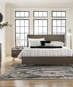 Alternative view of Arkenton King Panel Bed with Mirrored Dresser, Chest and Nightstand