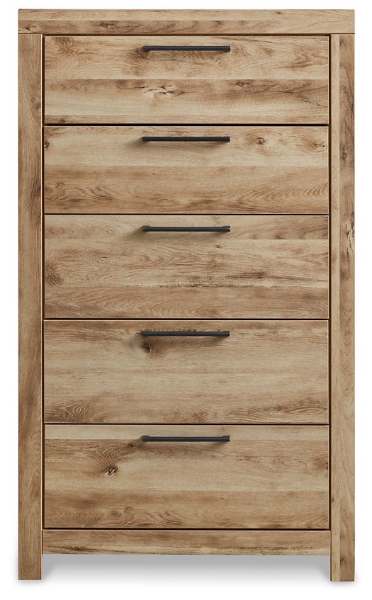 Hyanna Queen Panel Bed with Mirrored Dresser, Chest and Nightstand - Image 8