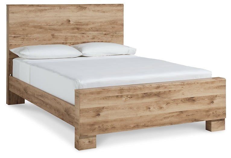 Hyanna Queen Panel Bed with Mirrored Dresser, Chest and Nightstand - Image 6