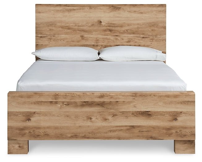 Hyanna Queen Panel Bed with Mirrored Dresser, Chest and Nightstand - Image 5