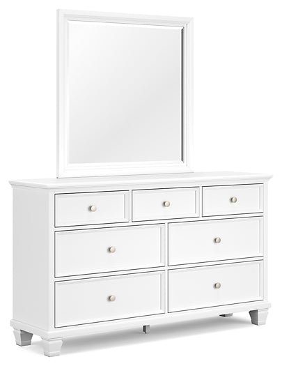 Fortman California King Panel Bed with Mirrored Dresser, Chest and Nightstand - Image 2