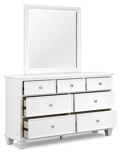 Fortman California King Panel Bed with Mirrored Dresser, Chest and Nightstand - Image 3