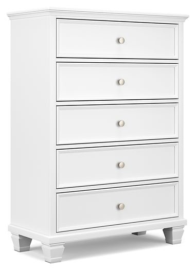 Fortman California King Panel Bed with Mirrored Dresser, Chest and Nightstand - Image 7