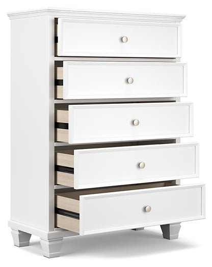 Fortman California King Panel Bed with Mirrored Dresser, Chest and Nightstand - Image 8