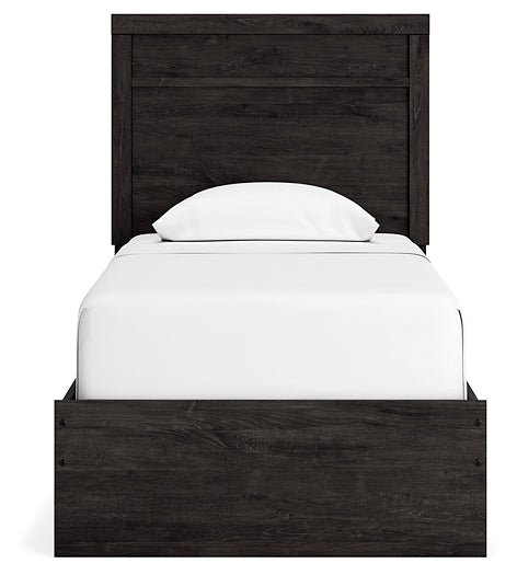 Belachime Twin Panel Bed with Mirrored Dresser, Chest and Nightstand - Image 4