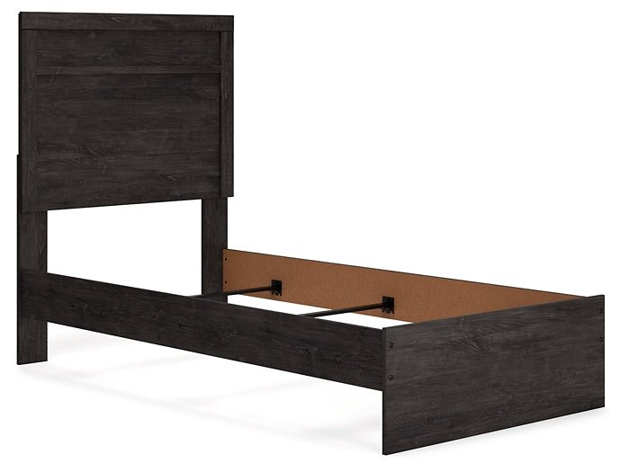 Belachime Twin Panel Bed with Mirrored Dresser, Chest and Nightstand - Image 7