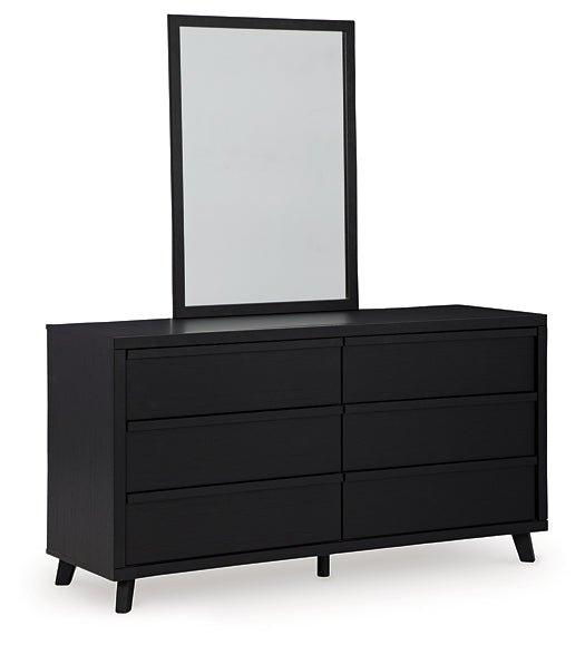 Danziar Queen Panel Headboard with Mirrored Dresser, Chest and Nightstand - Image 4