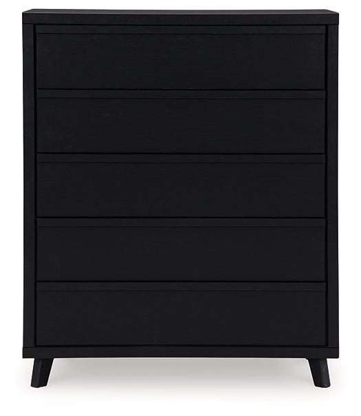Danziar King Panel Headboard with Mirrored Dresser, Chest and Nightstand - Image 4
