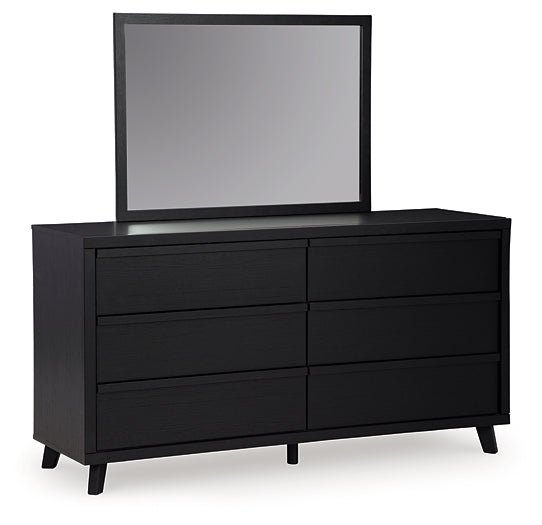 Danziar King Panel Headboard with Mirrored Dresser, Chest and Nightstand - Image 2