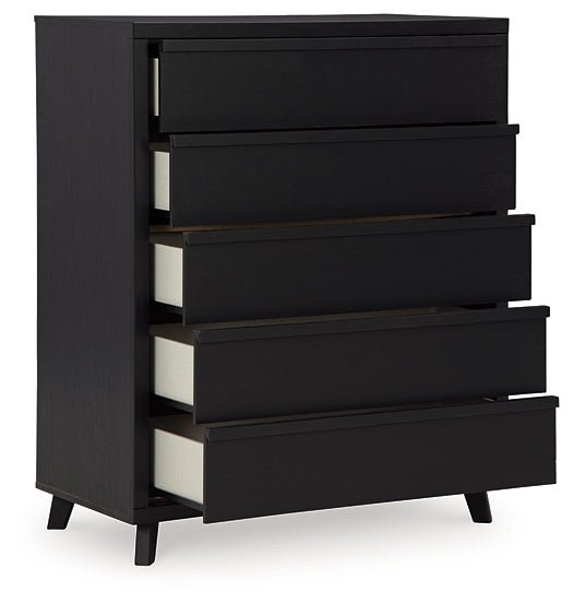 Danziar King Panel Headboard with Mirrored Dresser, Chest and Nightstand - Image 6
