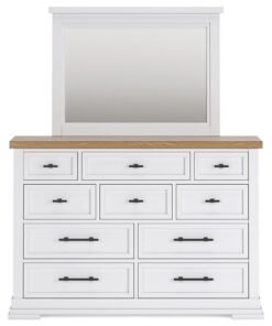 Alternative view of Ashbryn California King Panel Storage Bed with Mirrored Dresser and Nightstand