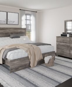Alternative view of Ralinksi King Panel Bed with Mirrored Dresser and Nightstand