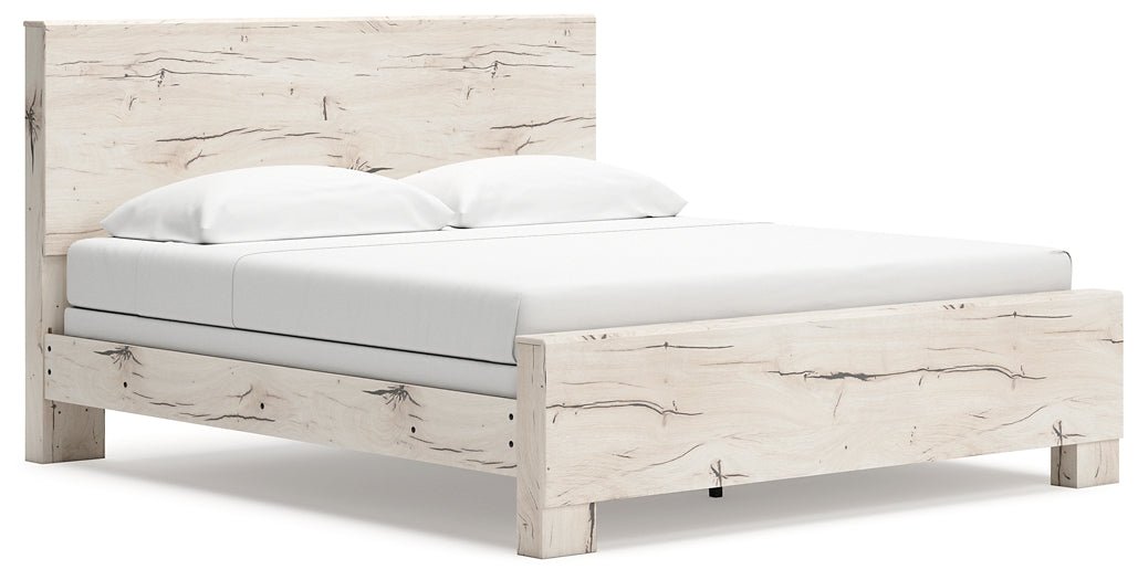 Lawroy King Panel Bed with Mirrored Dresser and Nightstand - Image 7