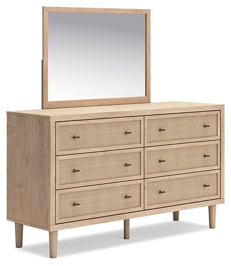 Cielden Queen Panel Bed with Mirrored Dresser - Image 3