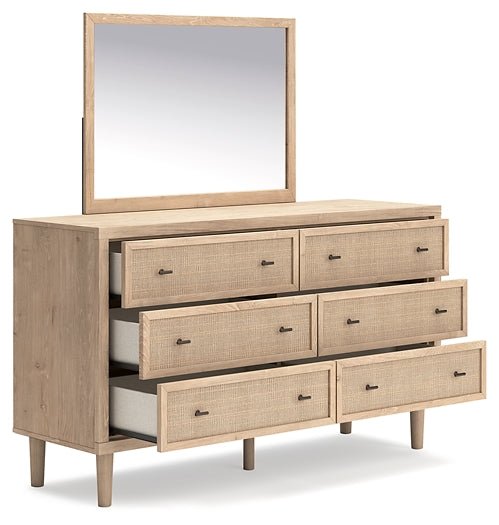 Cielden Queen Panel Bed with Mirrored Dresser - Image 5