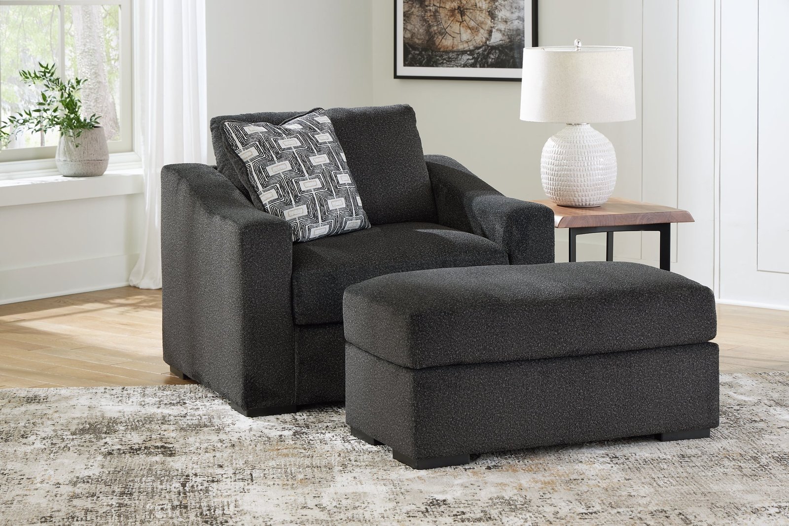 Wryenlynn Chair and Ottoman - Image 2