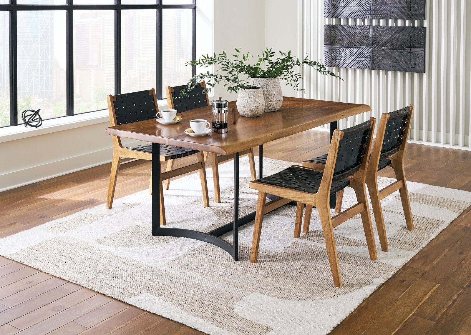 Fortmaine Dining Table and 4 Chairs - Image 2