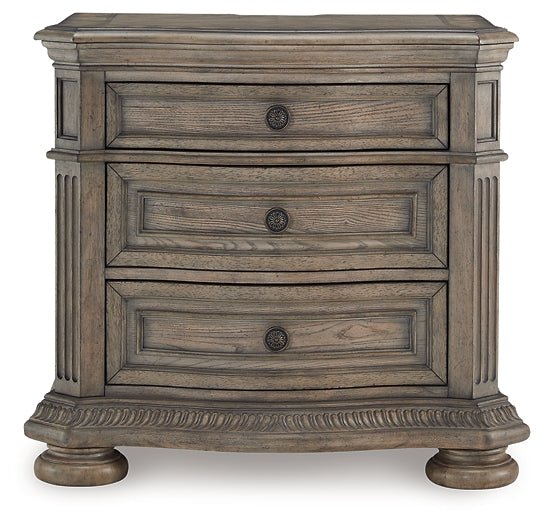 Ardenfield King Upholstered Sleigh Bed with Mirrored Dresser, Chest and Nightstand - Image 9
