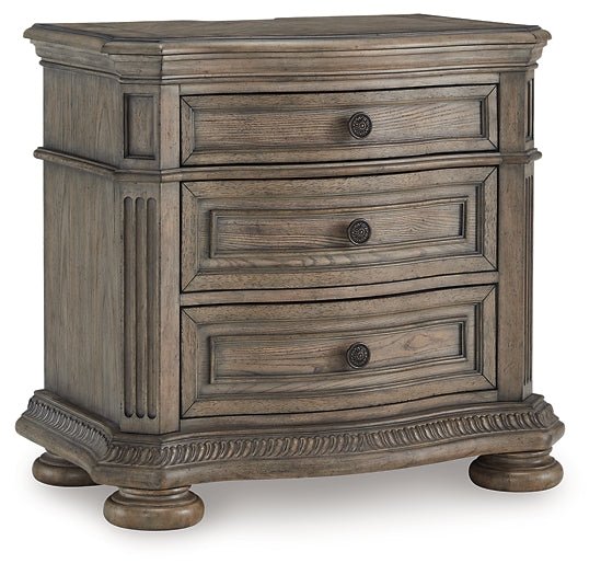 Ardenfield King Upholstered Sleigh Bed with Mirrored Dresser, Chest and Nightstand - Image 10