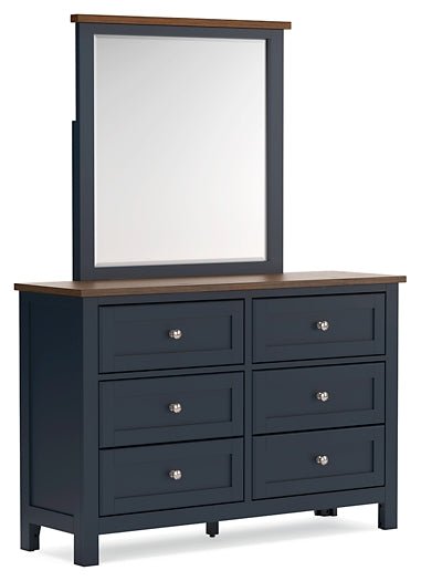 Landocken Twin Panel Bed with Mirrored Dresser, Chest and Nightstand - Image 4