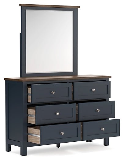 Landocken Twin Panel Bed with Mirrored Dresser, Chest and Nightstand - Image 5