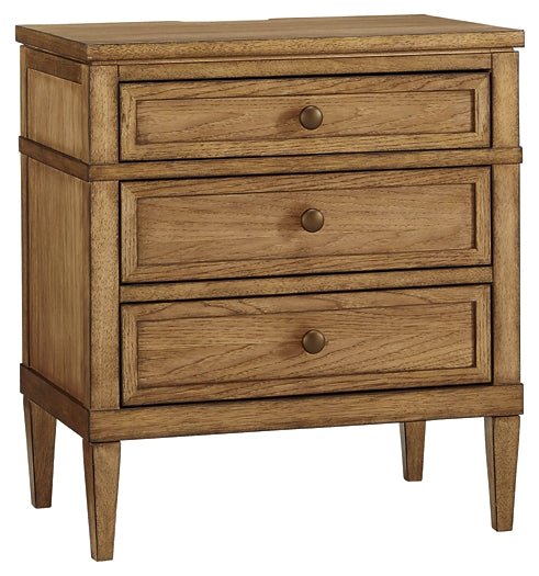Sharlance California King Upholstered Panel Bed with Mirrored Dresser and Nightstand - Image 8