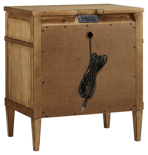 Sharlance California King Upholstered Panel Bed with Mirrored Dresser and Nightstand - Image 10