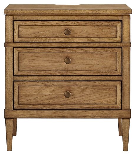 Sharlance California King Upholstered Panel Bed with Mirrored Dresser, Chest and Nightstand - Image 10