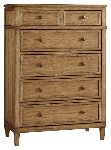 Sharlance California King Upholstered Panel Bed with Mirrored Dresser, Chest and Nightstand - Image 5