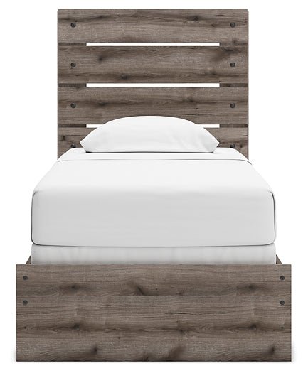 Graystorm Twin Panel Bed with Mirrored Dresser - Image 7