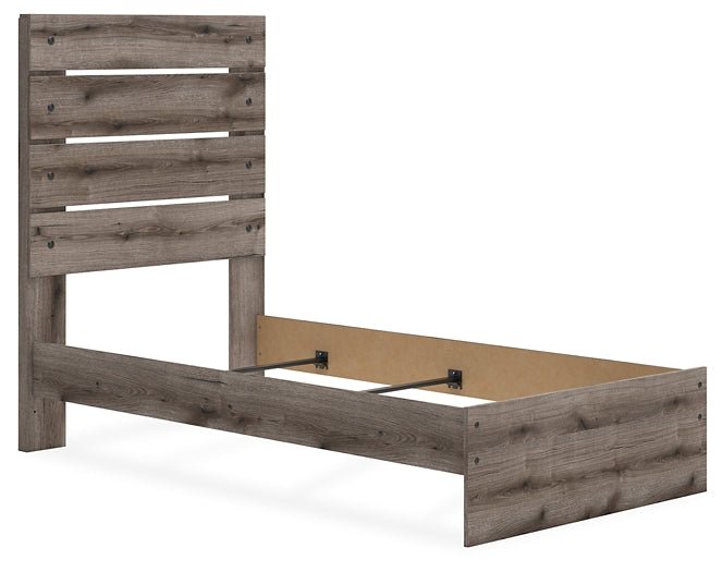 Graystorm Twin Panel Bed with Mirrored Dresser - Image 9