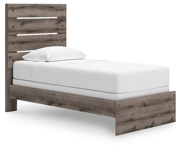 Graystorm Twin Panel Bed with Mirrored Dresser - Image 8