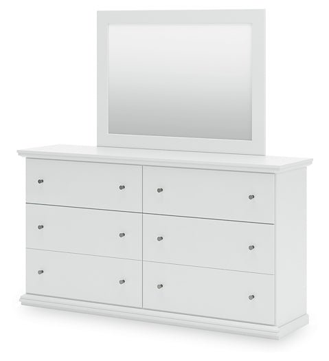 Bostwick Shoals King Panel Bed with Mirrored Dresser and Nightstand - Image 7