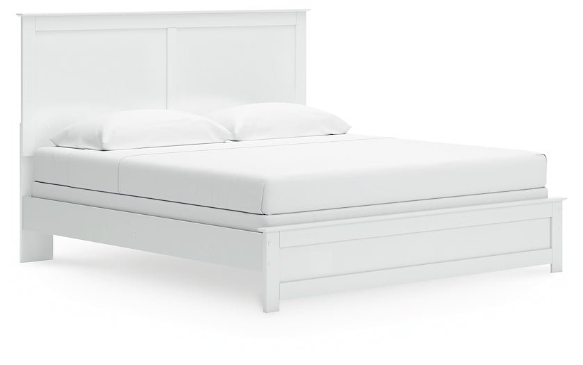 Bostwick Shoals King Panel Bed with Mirrored Dresser and Nightstand - Image 9