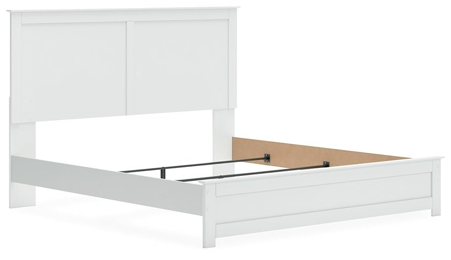 Bostwick Shoals King Panel Bed with Mirrored Dresser and Nightstand - Image 10