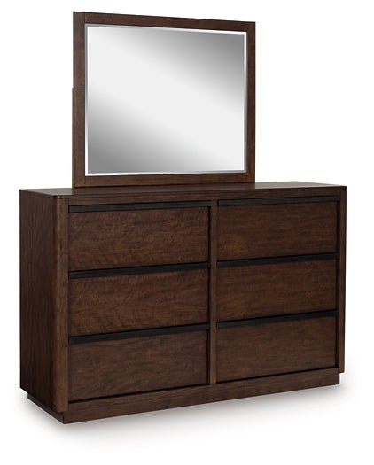 Dilenno Queen Canopy Bed with Mirrored Dresser, Chest and Nightstand - Image 4