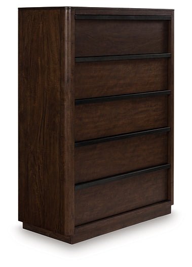 Dilenno Queen Canopy Bed with Mirrored Dresser, Chest and Nightstand - Image 7