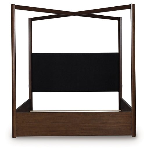 Dilenno Queen Canopy Bed with Mirrored Dresser, Chest and Nightstand - Image 8