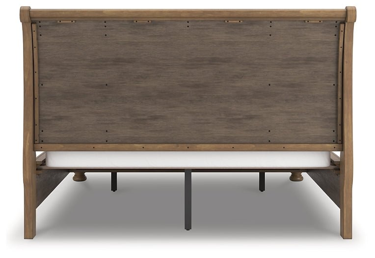 Feddinger California King Storage Sleigh Bed with Mirrored Dresser and Nightstand - Image 10